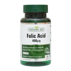 Natures Aid Folic Acid 400ug Tabs 90s