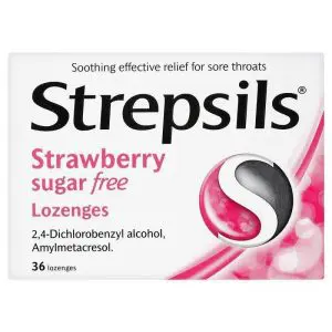 Strepsils Strawberry Sugar Free 36s