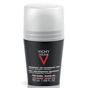 Vichy Homme Men's Deodorant for Sensitive Skin Roll-On 50ml