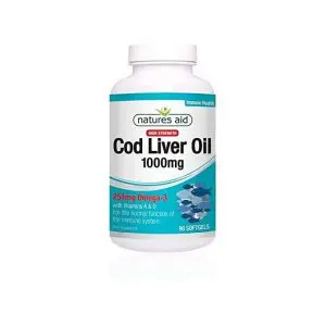 Natures Aid  Cod Liver Oil 1000mg  Soft Gels  90s