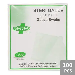 Gauze Swabs Sterile 4*4 (100S)