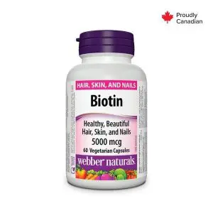 Webber Naturals Biotin 5000Mcg Vegeterian Capsules 60S