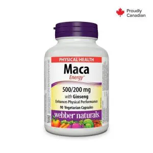 Webber Naturals Maca Energy With Ginseng 500/200 Veg Cap 90