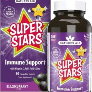 Natures Aid Super Stars Immune Support Chewable Tabs 60S
