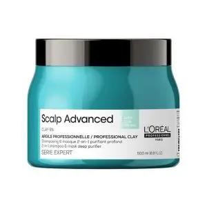 Loreal Professionnel Scalp Advance Anti-Oily 2-In-1 Shampoo & Mask 500Ml