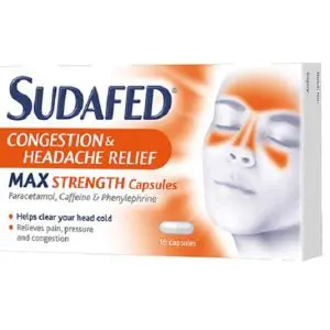 Sudafed Congestion & Headache Relief Max Caps 16S