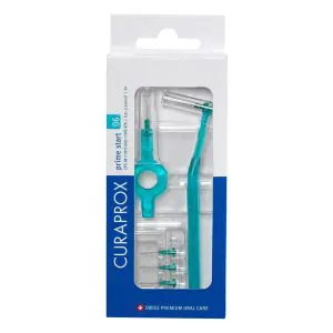 Curaprox Prime Start Cps 06 Interdental Brush Kit  + Holder -Turquoise