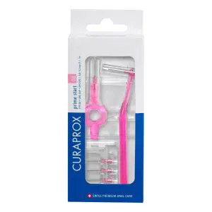 Curaprox Prime Start Cps 08 Interdental Brush Kit  + Holder -Pink