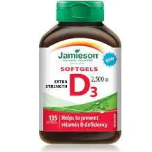 Jamieson Vitamin D3 2500 Iu Softgels 135`S