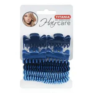 Titania 4 Hair Section Clips + 4 Hair Ribbons