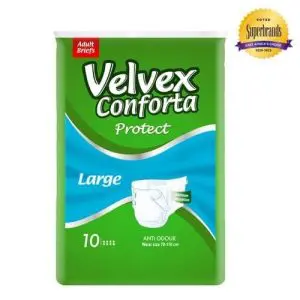 Velvex Conforta Adult Diapers Large 10Pcs