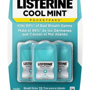Listerine Coolmint Pocketpaks Fresh Breath Strips 72S (3X24S)