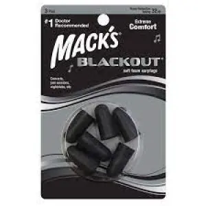 Macks Soft Foam Blackout Ear Plugs 32Db 3Pairs