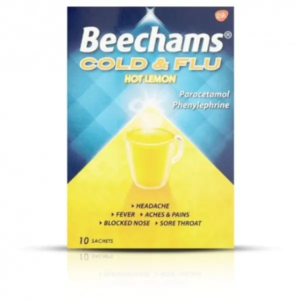 Beechams Cold & Flu Sachets Lemon 10S