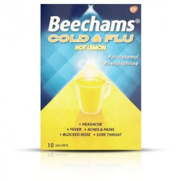 Beechams Cold & Flu Sachets Lemon 10S Kenya