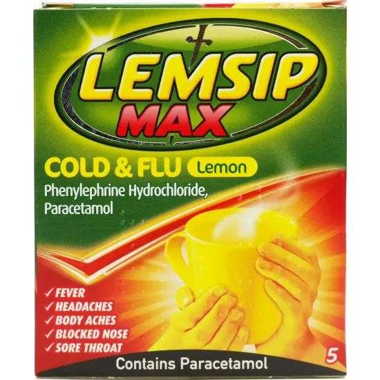 Lemsip Max Cold & Flu Satchets  Lemon 5S
