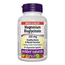 Webber Naturals Magnesium Bisglycinate 200Mg Veg Caps 60S