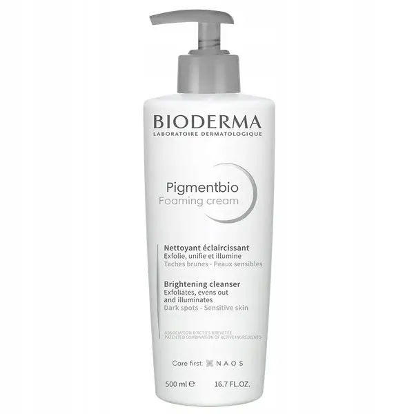 Bioderma Pigmentbio Foaming Cream 500Ml For Uneven Skin Tone On Sensitive Skin