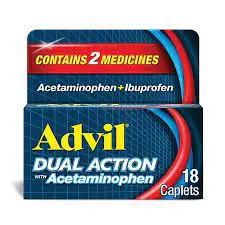 Advil Dual Action Acetaminophen  &  Ibuprofen Caps 18S