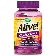 Natures Way Alive Calcium & Vitamin D3 Gummies 60S