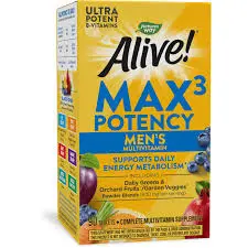 Natures Way Alive Max3 Potency Men`S Multivitamin Tablets 90S