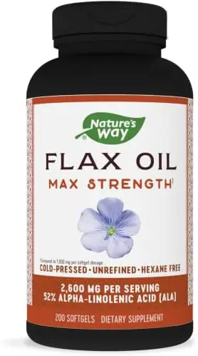 Natures Way Flax Oil 2600Mg Softgels 200S