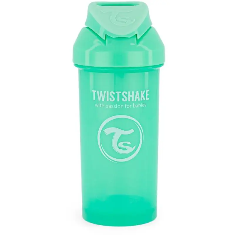 Twistshake Straw Cup 360Ml 6+M Pastel Green