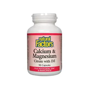 Natural Factors Calcium & Magnesium Citrate With D3 Plus Potassium, Zinc & Manganese 90's