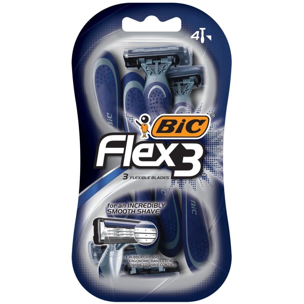 Bic Flex 3 Blade Shaver- 4 pack