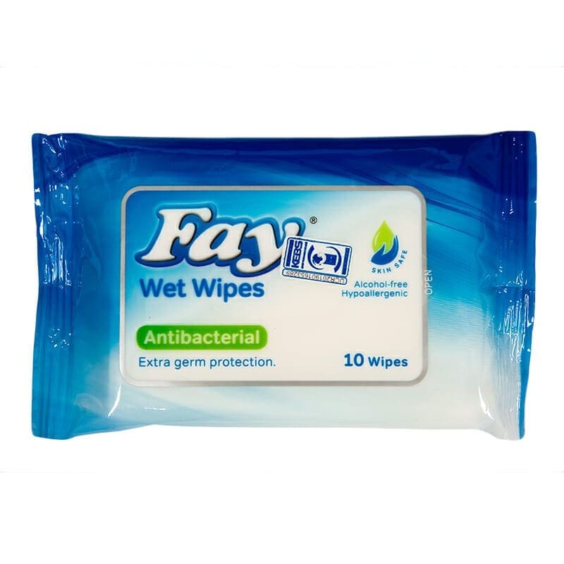 Fay Wet Wipes Antibacterial 10S