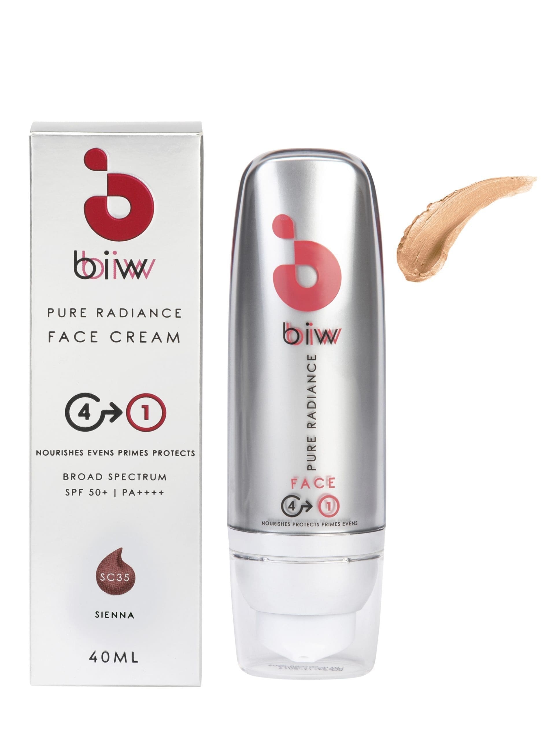 Sienna SC35 (Fair to Light) biw biw '4 in 1' Radiant Skin Primer + Protect 40ml