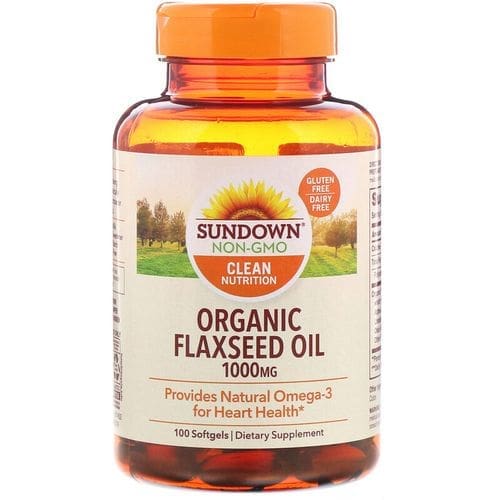 Sundown Flaxseed Oil 1000 mg, 100 Softgels