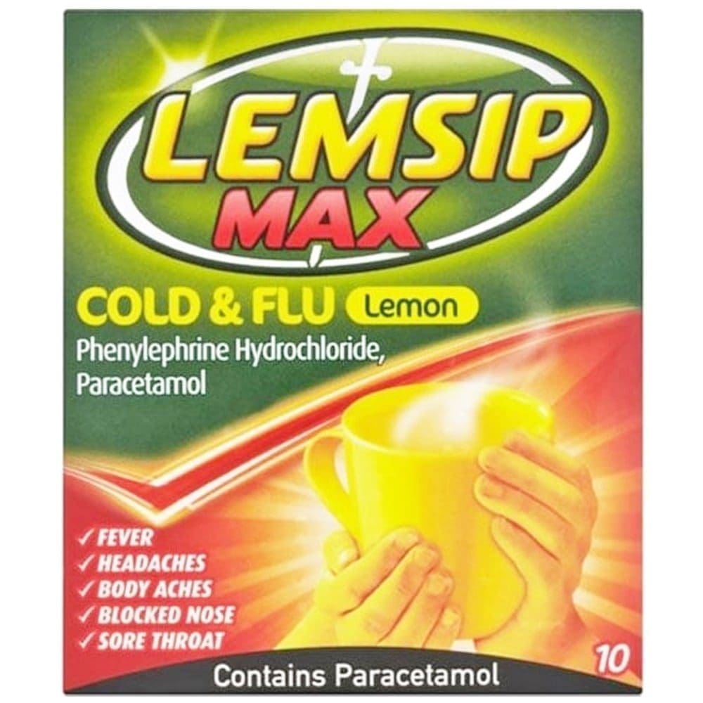 Lemsip Max Cold & Flu Satchets Lemon 10S