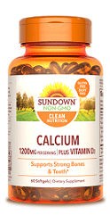 Sundown Calcium 1200Mcg +Vitamin D 1000IU Tablets  60