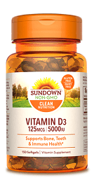 Sundown vitamin D3 5000mcg Softgels 150s