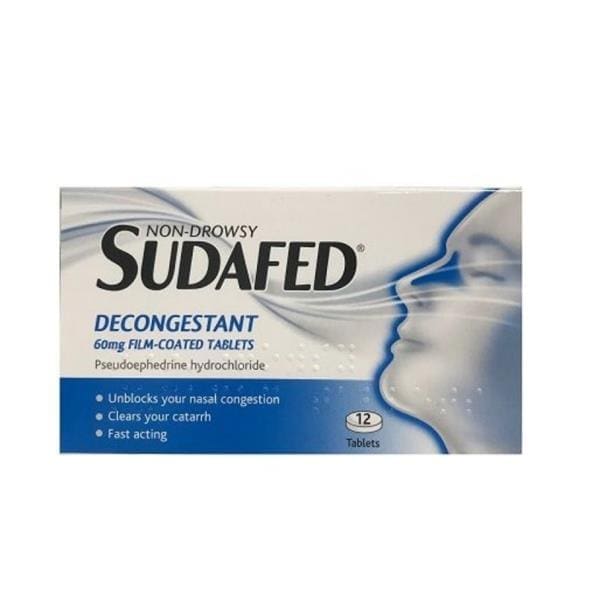 Sudafed Decongesant Tablets 12S