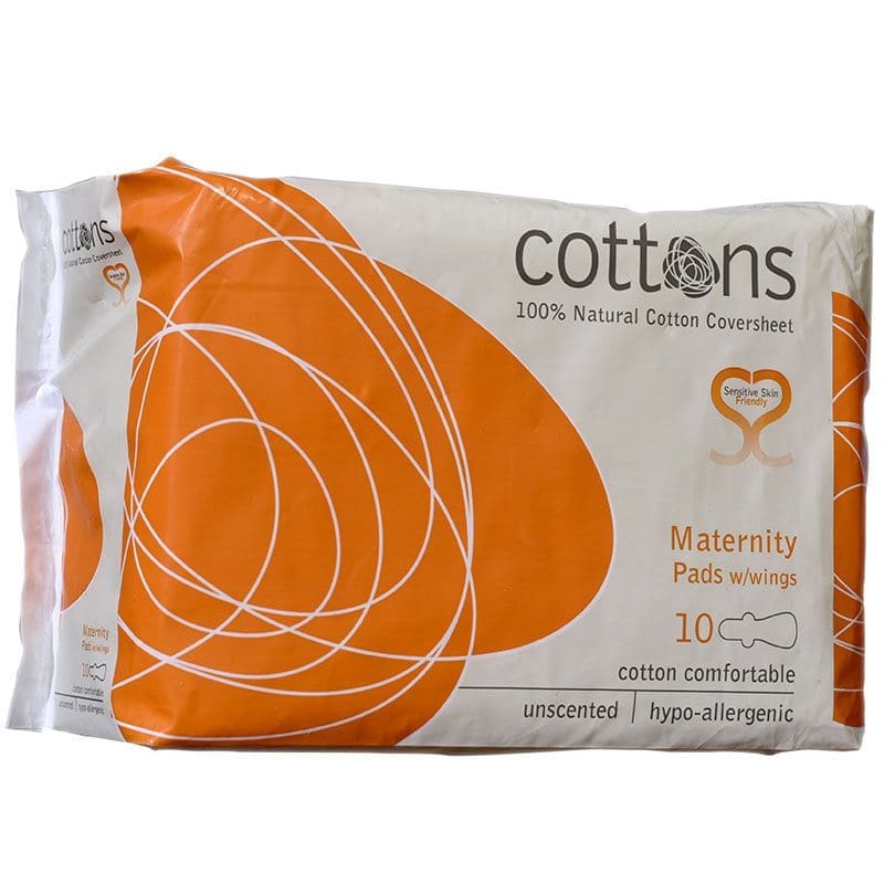 Natural Cotton Maternity Pads 10S