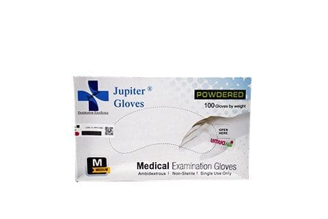 Latex Examination Gloves Large 100S