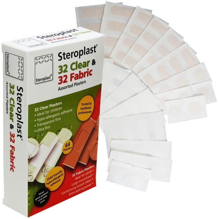 Steroplast Clear & Fabric Plasters 64S