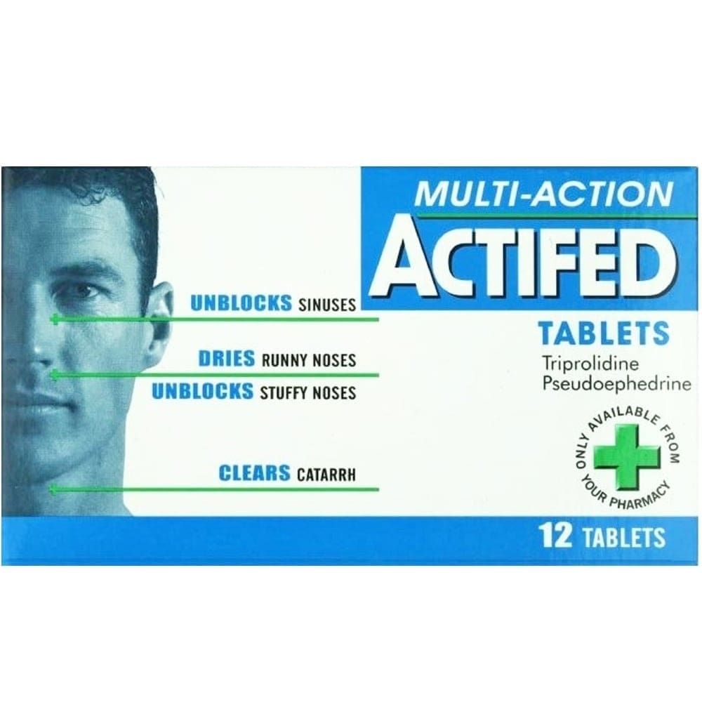 Actifed Multi Action Tablets 12S