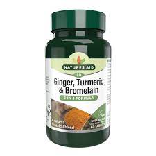 Natures Aid Ginger Turmeric Bromelain