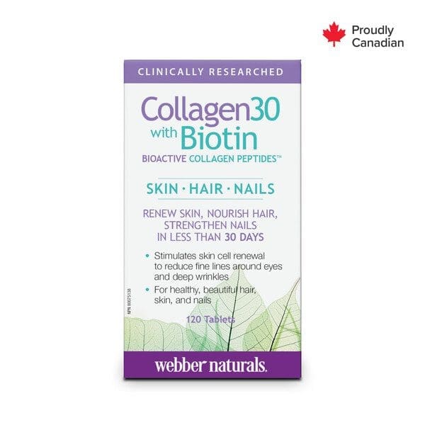 Webber Naturals Collagen 30 With Biotin Tablets 120S