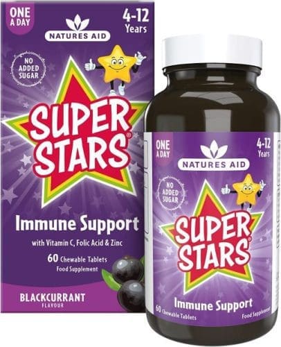 Natures Aid Super Stars Immune Support Chewable Tabs 60S