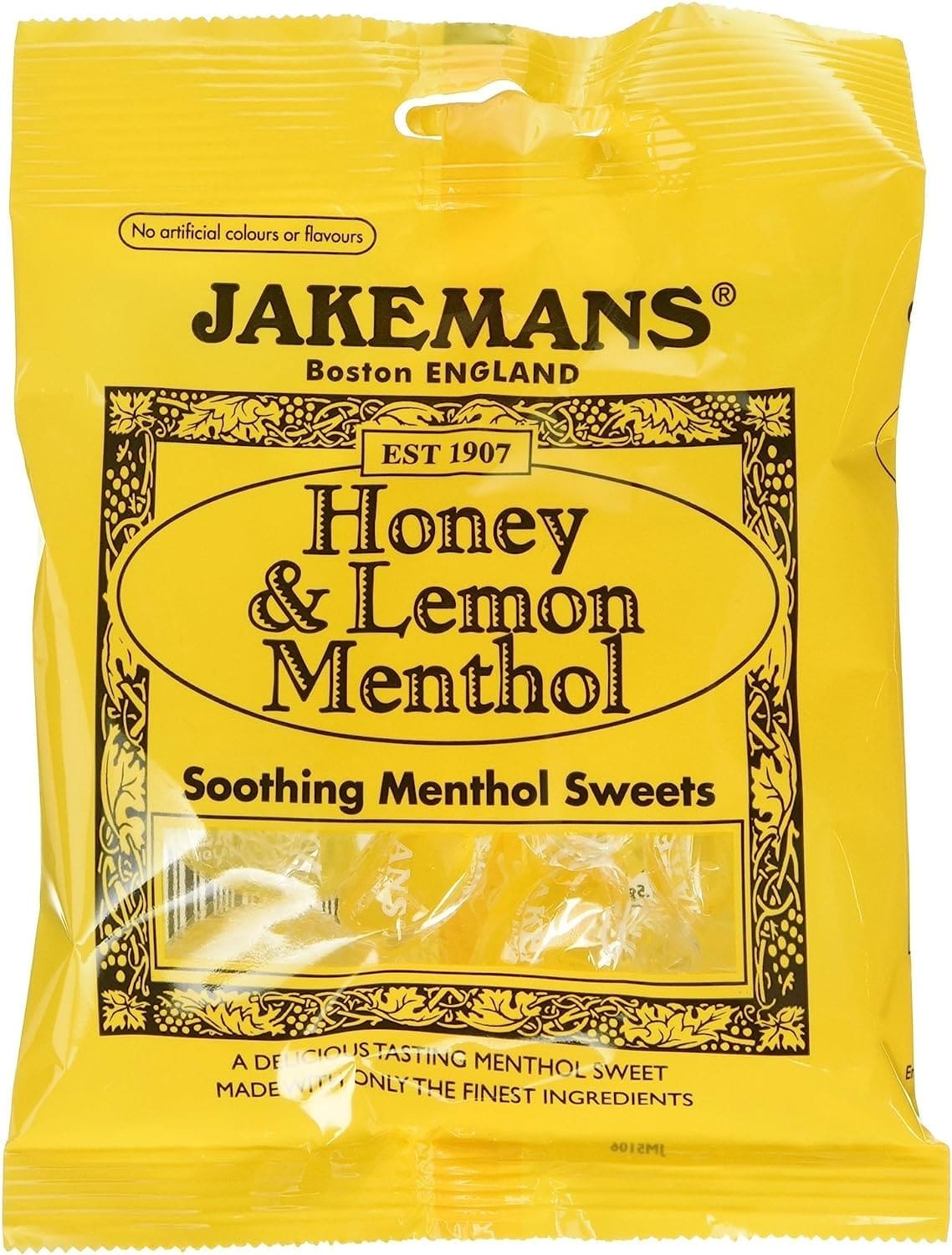 Jakemans Honey & Lemon Soothing  Menthol Cough Drops 100Gm