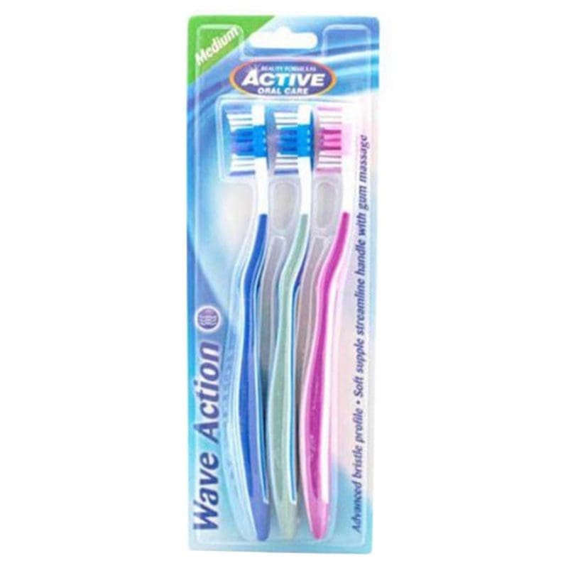 Beauty Formulars Active Wave Action Toothbrush (3Pack)