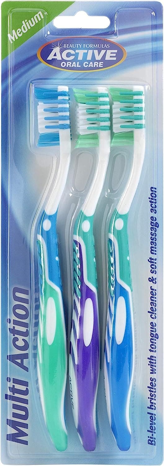 Beauty Formulars Active Multi Action Toothbrush ( 3 Pack)
