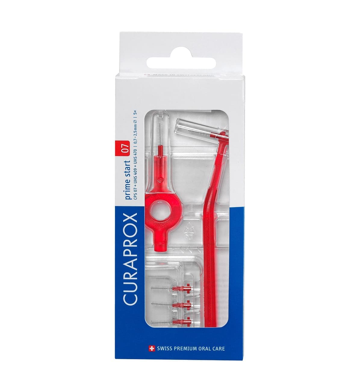 Curaprox Prime Start Cps 07 Interdental Brush Kit  + Holder -Red