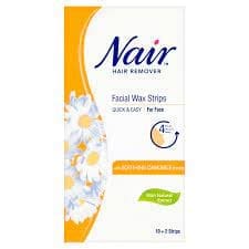 Nair Face Wax Strips Hair Remover Camomile 12'S