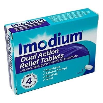 Imodium Dual Action Relief Tablets 12S