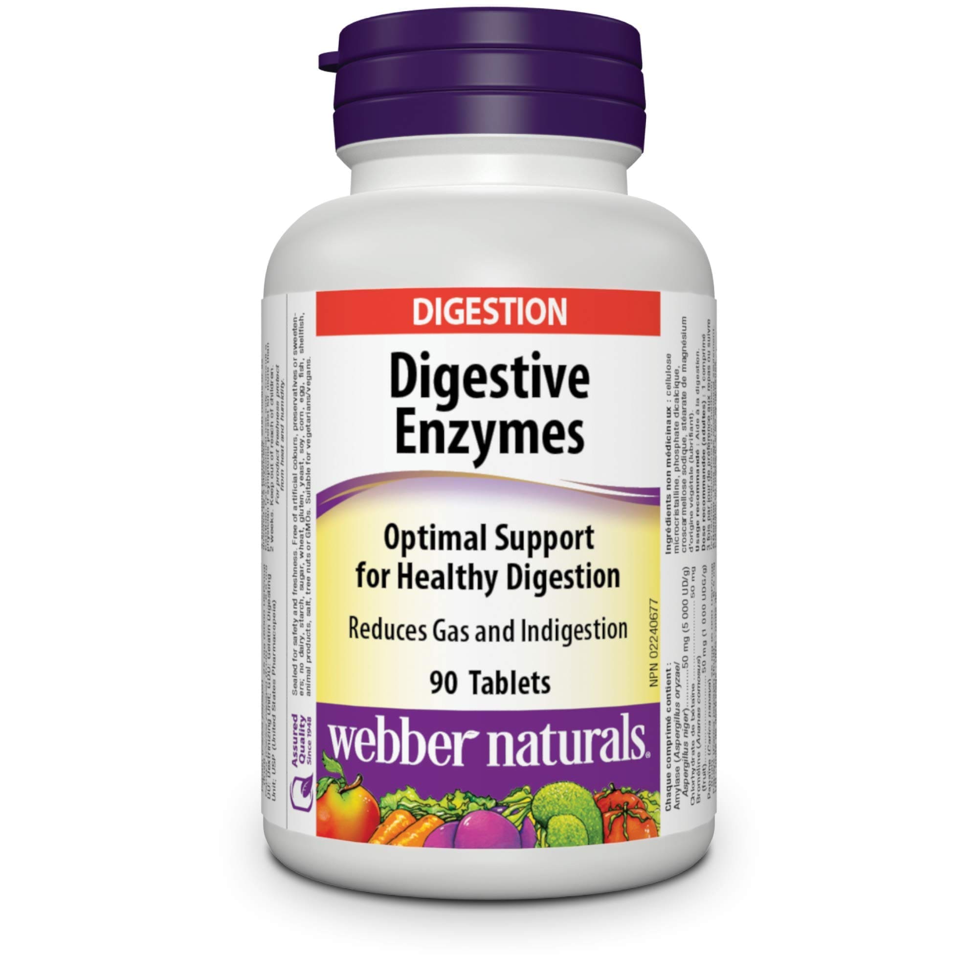 Webber Naturals Digestive Enzymes Tabs 90S